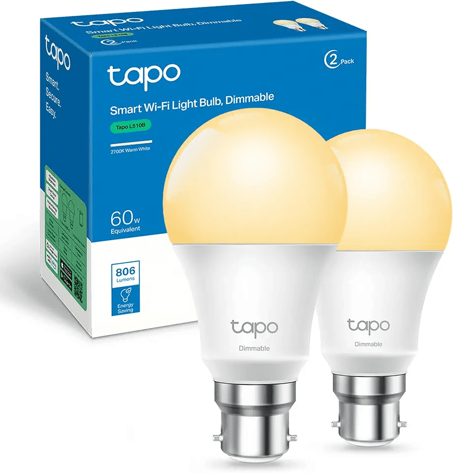 Tapo L510B (2-Pack) B22 Smart Bulb: Hero Images