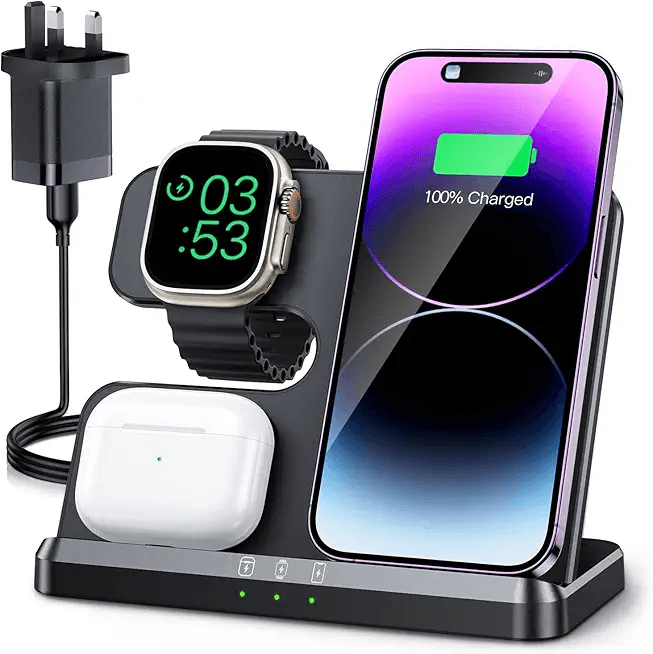 JARGOU Wireless Charger for iPhone/Apple Watch/AirPods: Hero Images