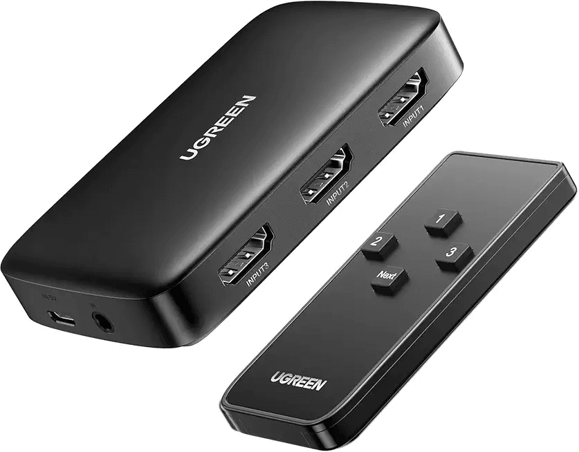 UGREEN HDMI Switch 3 IN 1 OUT HDMI Switcher Splitter Supports 4K 3D HD Monitor Wireless…: Hero Images