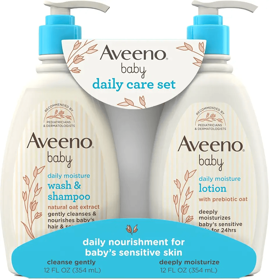 Aveeno Baby Daily Care Gift Set with Oat Extract & Prebiotic Oat: Hero Images