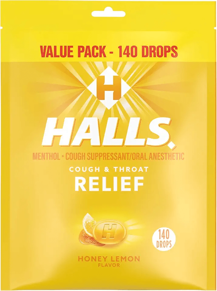 Halls Relief Honey Lemon Cough Drops: Hero Images