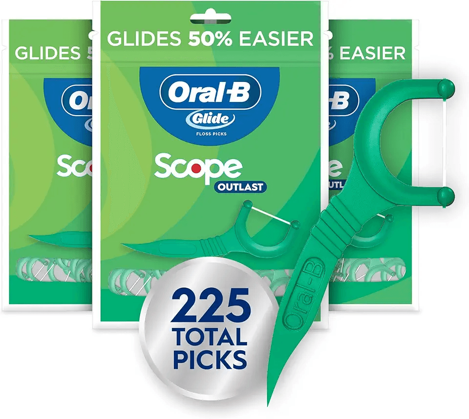 Oral-B Glide Mint Dental Floss Picks with Long Lasting Scope Flavor: Hero Images