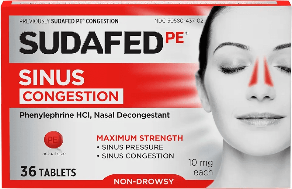 Sudafed PE Sinus Congestion Relief Tablets: Hero Images