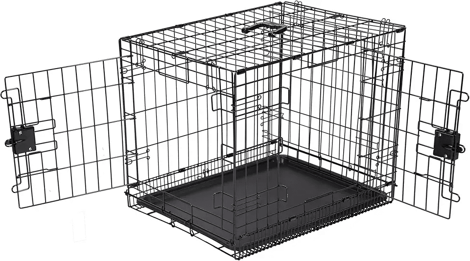 Amazon Basics Medium Metal Dog Crate/Cage with Tray: Hero Images