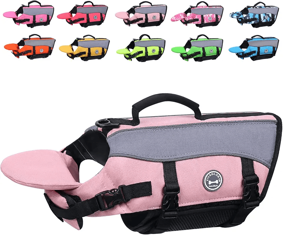 VIVAGLORY Dog Life Jacket with Removable Front Float: Hero Images