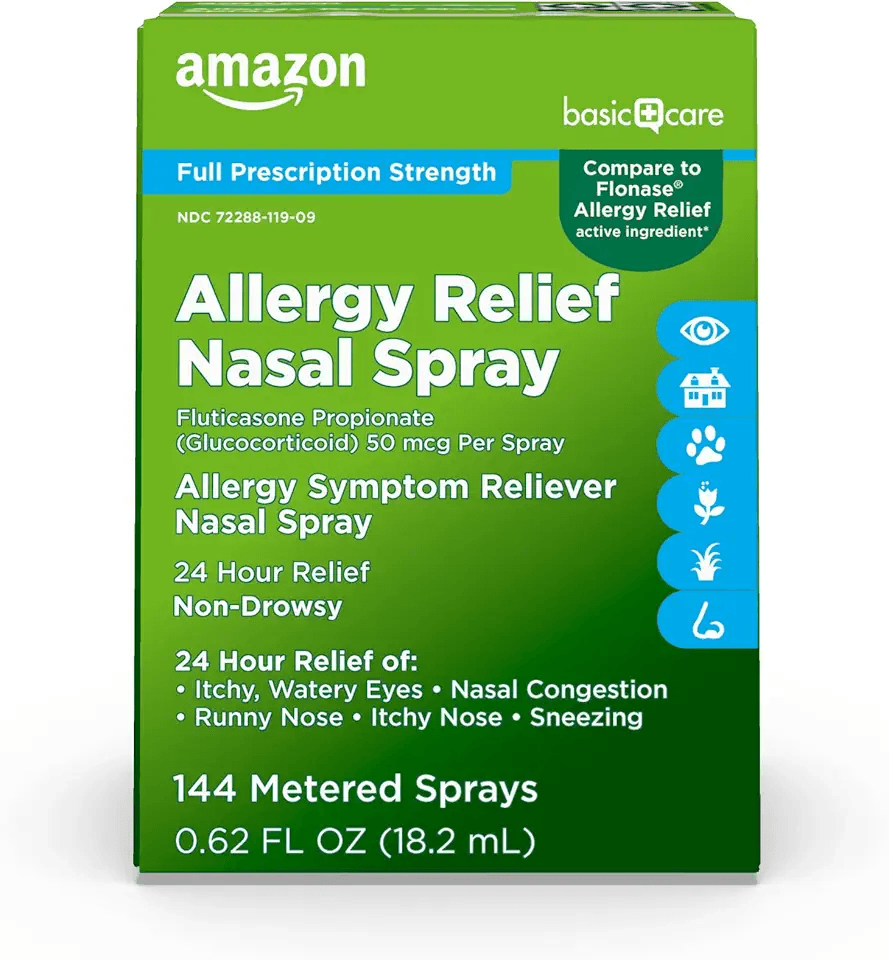 Amazon Basic Care 24-Hour Allergy Relief Nasal Spray: Hero Images