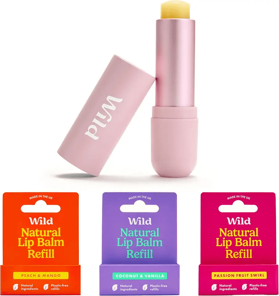 Wild Natural Refillable Lip Balm Starter Kit: Hero Images