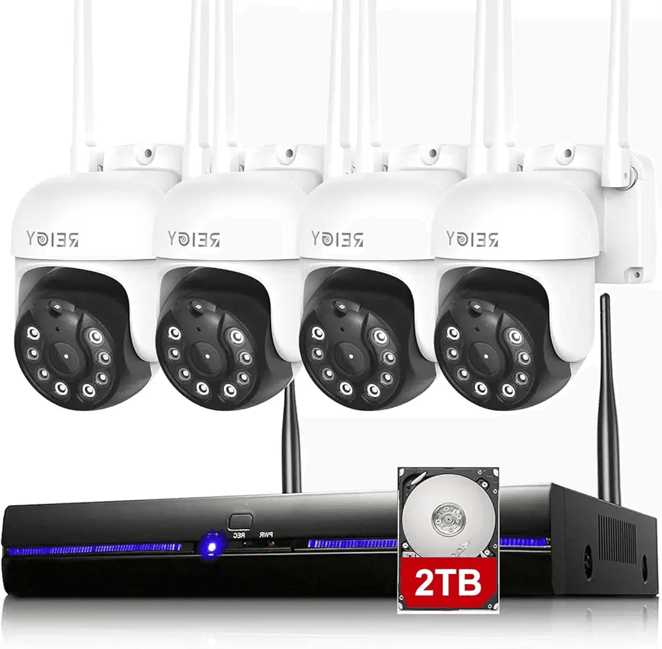 REIGY 5MP Outdoor Wifi Video Surveillance Kit with 2TB HDD: Hero Images