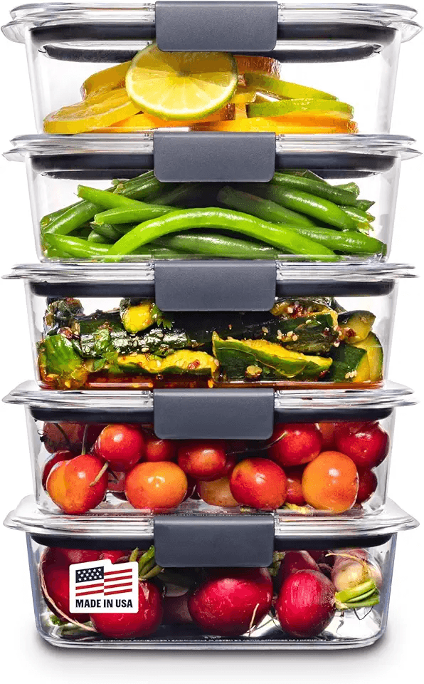 Rubbermaid Brilliance Food Storage Containers BPA Free Airtight Lids Ideal for Lunch…: Hero Images