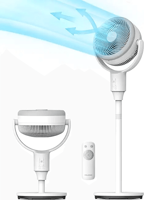 Pelonis Ultra-Quiet 3D Oscillating Pedestal Fan with Remote Control: Hero Images