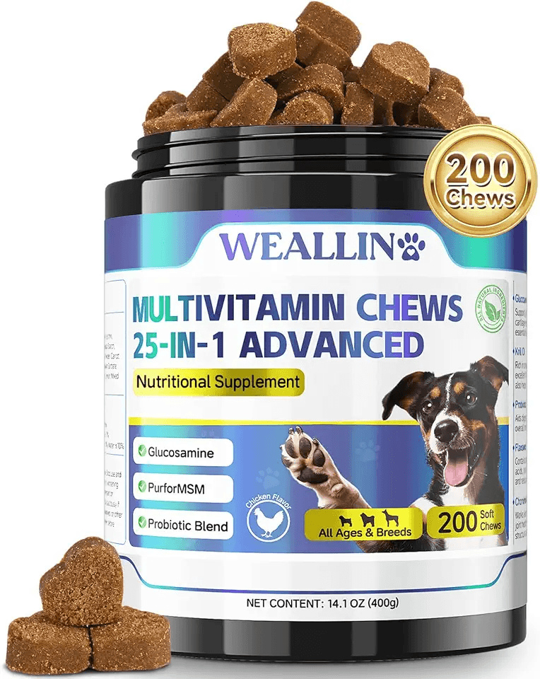 WEALLIN 25-in-1 Multivitamin Supplements for Dogs: Hero Images