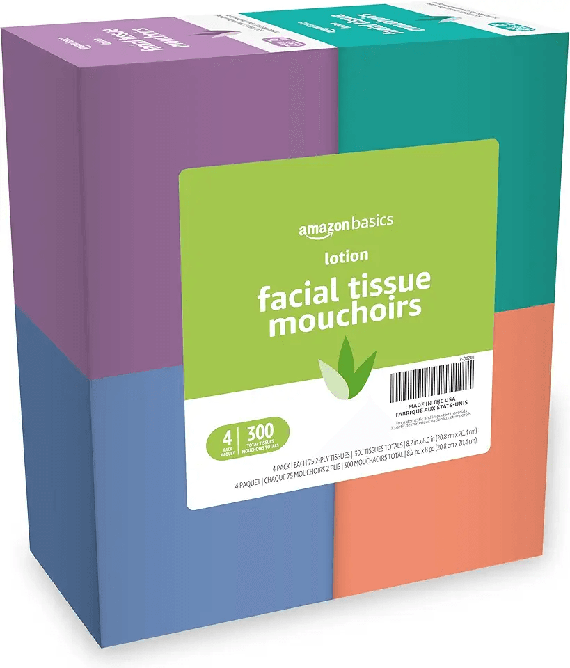 Amazon Basics Facial Tissue with Lotion: Hero Images