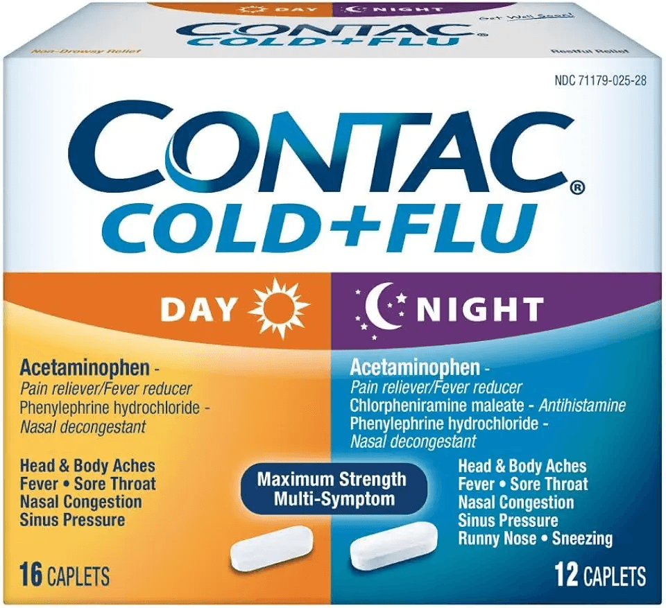 Contac Non-Drowsy Day & Multi-Symptom Night Cold & Flu Medicine: Hero Images