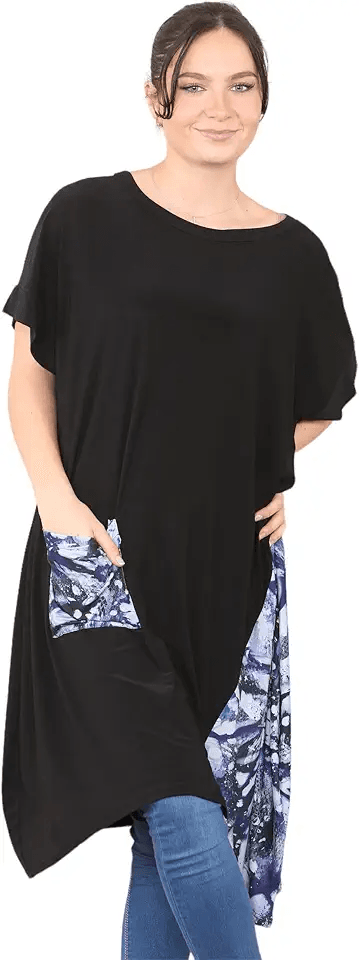 How Nice Is That Womens Leopard Print Patchwork Hanky Hem A-Line Plus Size Dress: Hero Images