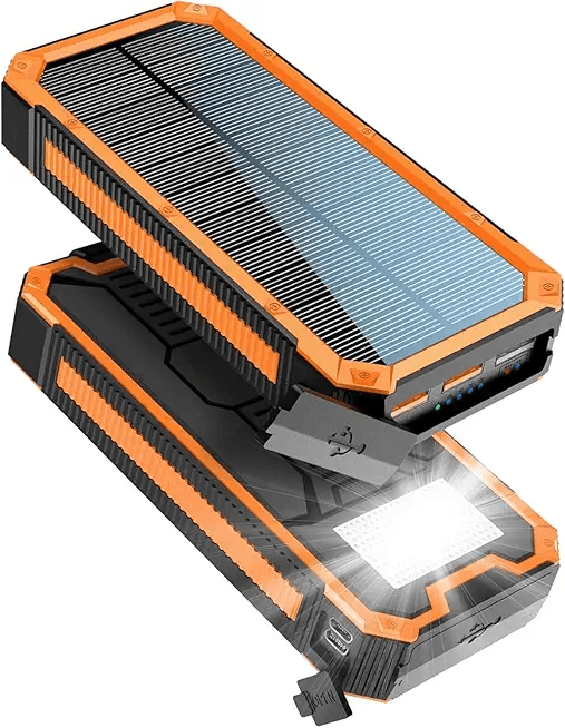 Solar Power Bank PD20W，20000mAh Waterproof Solar Charger USB C External Battery Solar…: Hero Images