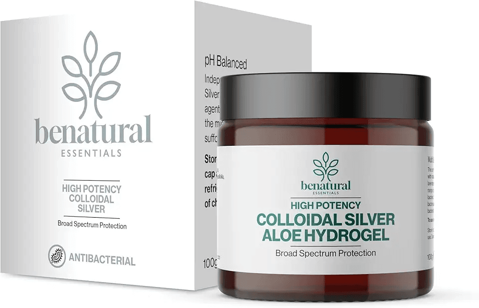 Benatural Essentials Premium Colloidal Silver Aloe Hydrogel 100g: Hero Images