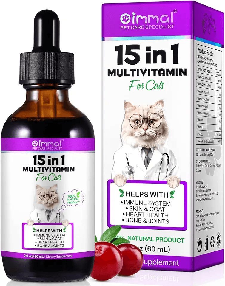 Cat Vitamins Cat Supplements 15 in 1 Multivitamins with Glucosamine & Cranberry Supports…: Hero Images