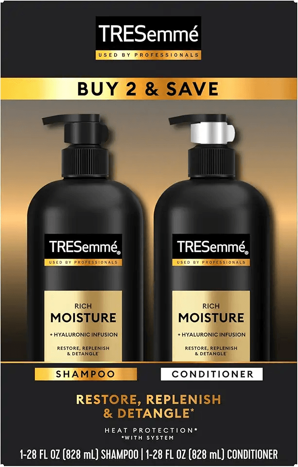 TRESemmé Rich Moisture Shampoo and Conditioner 2 Count Rich Moisture for Dry Hair…: Hero Images