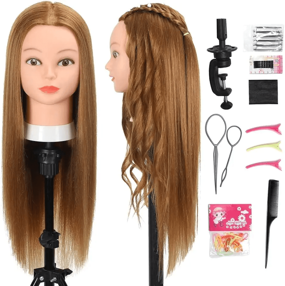 Opini Mannequin Head with 80% Human Hair: Hero Images