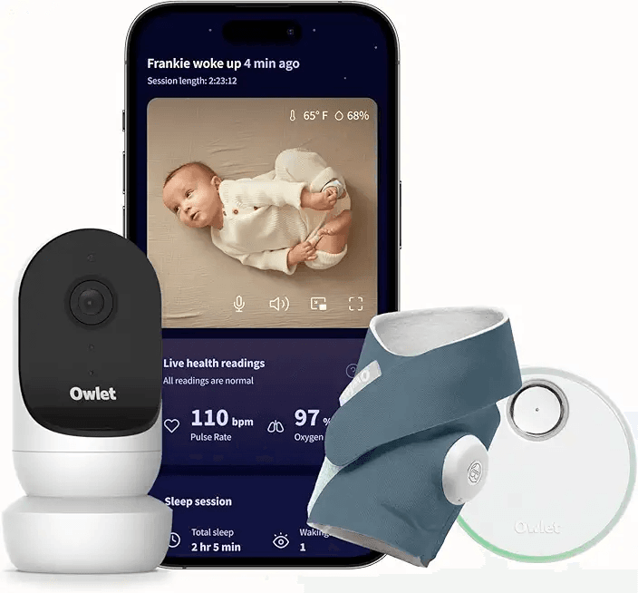 Owlet® Dream Duo Smart Baby Monitor: FDA-Cleared Dream Sock® Plus Owlet Cam 2- Tracks &…: Hero Images