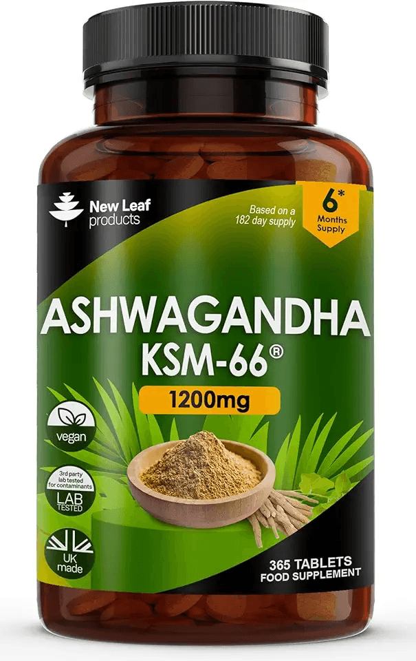 Ashwagandha KSM 66-365 (6 Months Supply) 1200mg Vegan Tablets Pure High Strength…: Hero Images