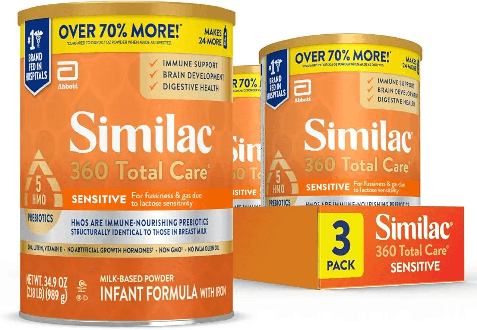 Similac 360 Total Care Sensitive Infant Formula for Fussiness & Gas Due to Lactose…: Hero Images