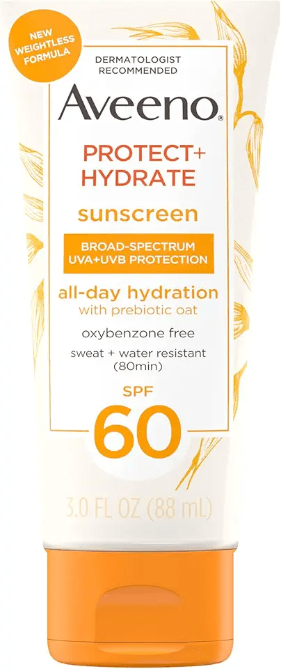 Aveeno Protect + Hydrate Moisturizing Body Sunscreen Lotion with Broad Spectrum SPF 60 &…: Hero Images
