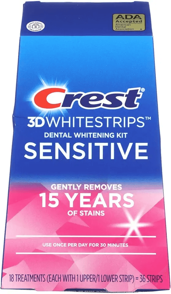 Crest 3D Whitestrips Sensitive At-Home Teeth Whitening Kit: Hero Images