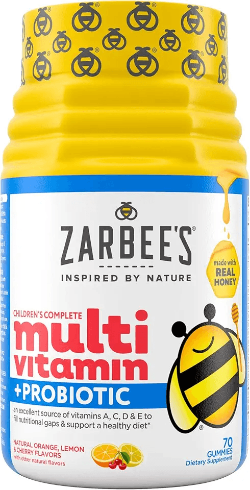Zarbee's Kid's Complete Daily Multivitamin + Probiotic Gummies with Vitamins A B C D E &…: Hero Images