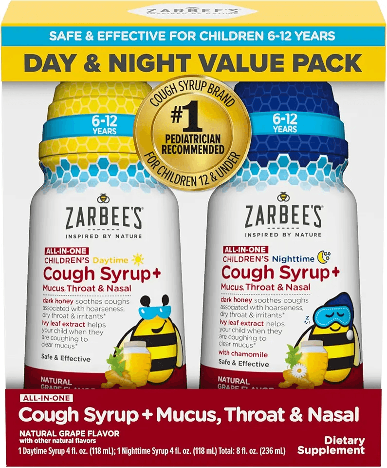 Zarbee's Children's All-in-One Honey Cough Syrup + Mucus: Hero Images