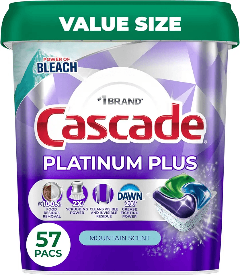 Cascade Platinum Plus Dishwasher Pods: Hero Images