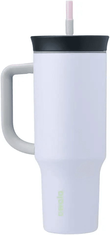 Owala Stainless Steel Triple Layer Insulated Travel Tumbler with Spill-Resistant Lid: Hero Images