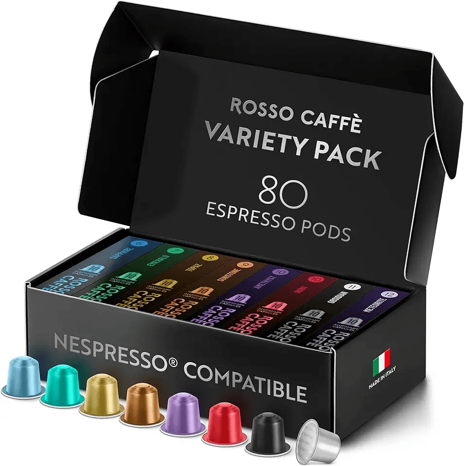 ROSSO CAFFÈ Espresso Coffee Pods for Nespresso Original Machines: Hero Images
