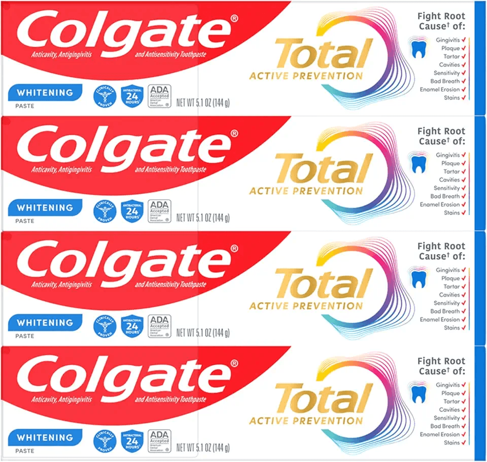 Colgate Total Whitening Toothpaste with Fluoride: Hero Images