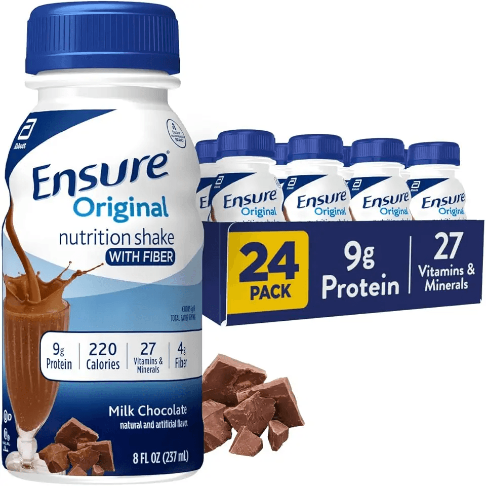 Ensure Original Milk Chocolate Nutrition Shake With Fiber: Hero Images
