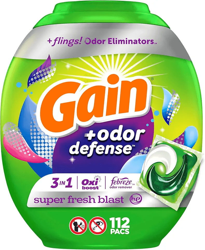 Gain Flings Laundry Detergent Soap Pacs with Odor Defense: Hero Images