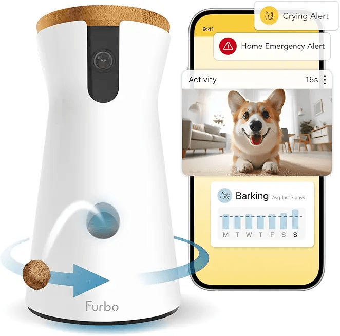 Furbo 360° Dog Camera w/Home Safety Package [PREMIUM W/SUBSCRPITION] Smart Pet Monitor…: Hero Images