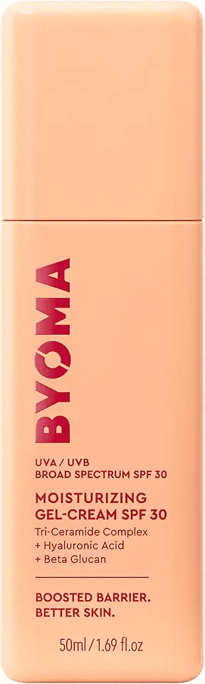 BYOMA SPF 30 Gel Moisturiser (50ml) Lightweight Gel-Cream with UVA/UVB Protection: Hero Images