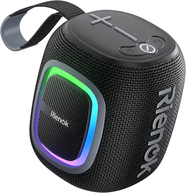 RIENOK Bluetooth Speaker Wireless Portable Waterproof Speaker with Lights FM Radio…: Hero Images