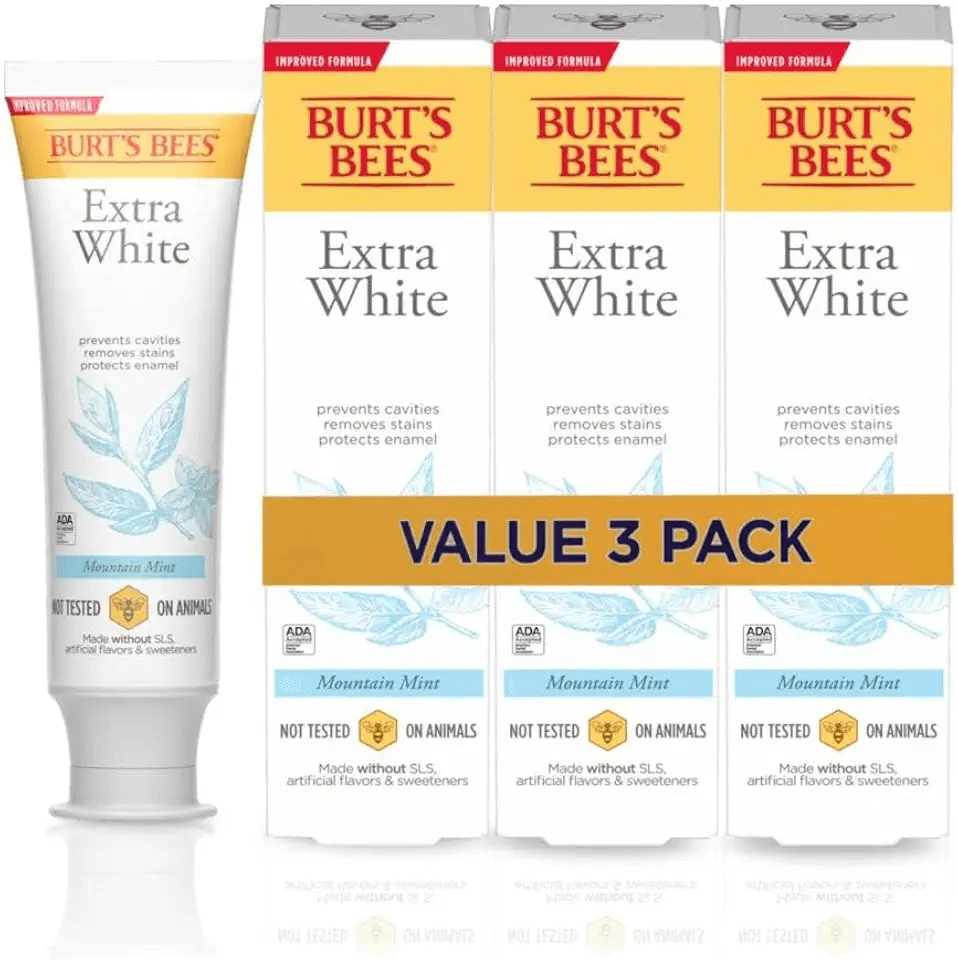Burt's Bees Extra White Toothpaste: Hero Images