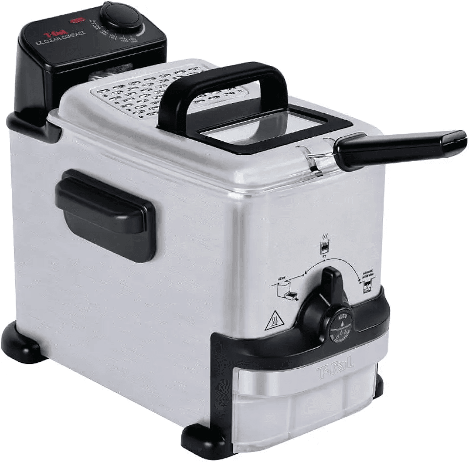 T-fal Compact EZ Clean Stainless Steel Deep Fryer with Basket 1.8 Liter Oil and 1.7…: Hero Images