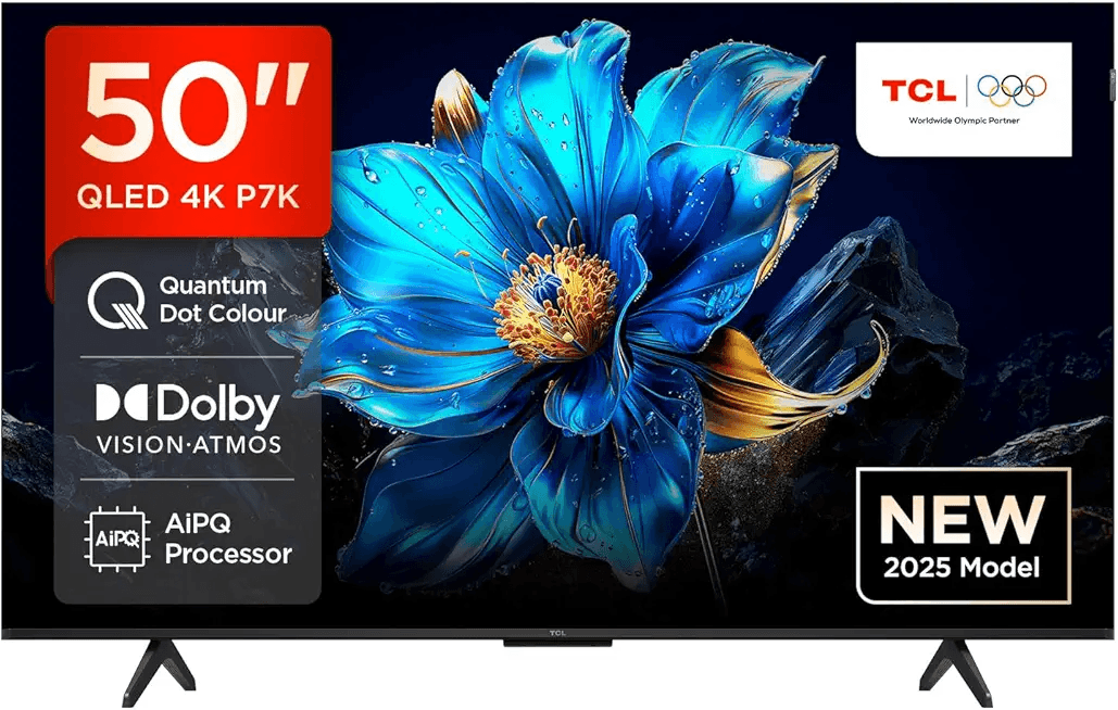 TCL 50P7K-UK 50" QLED 4K Ultra HD HDR Google TV (Google Assistant: Hero Images