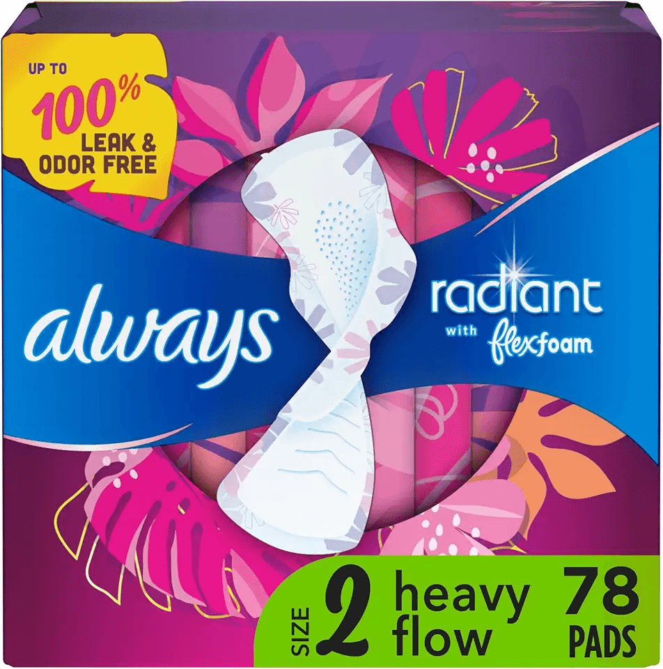Always Radiant Feminine Pads for Women: Hero Images