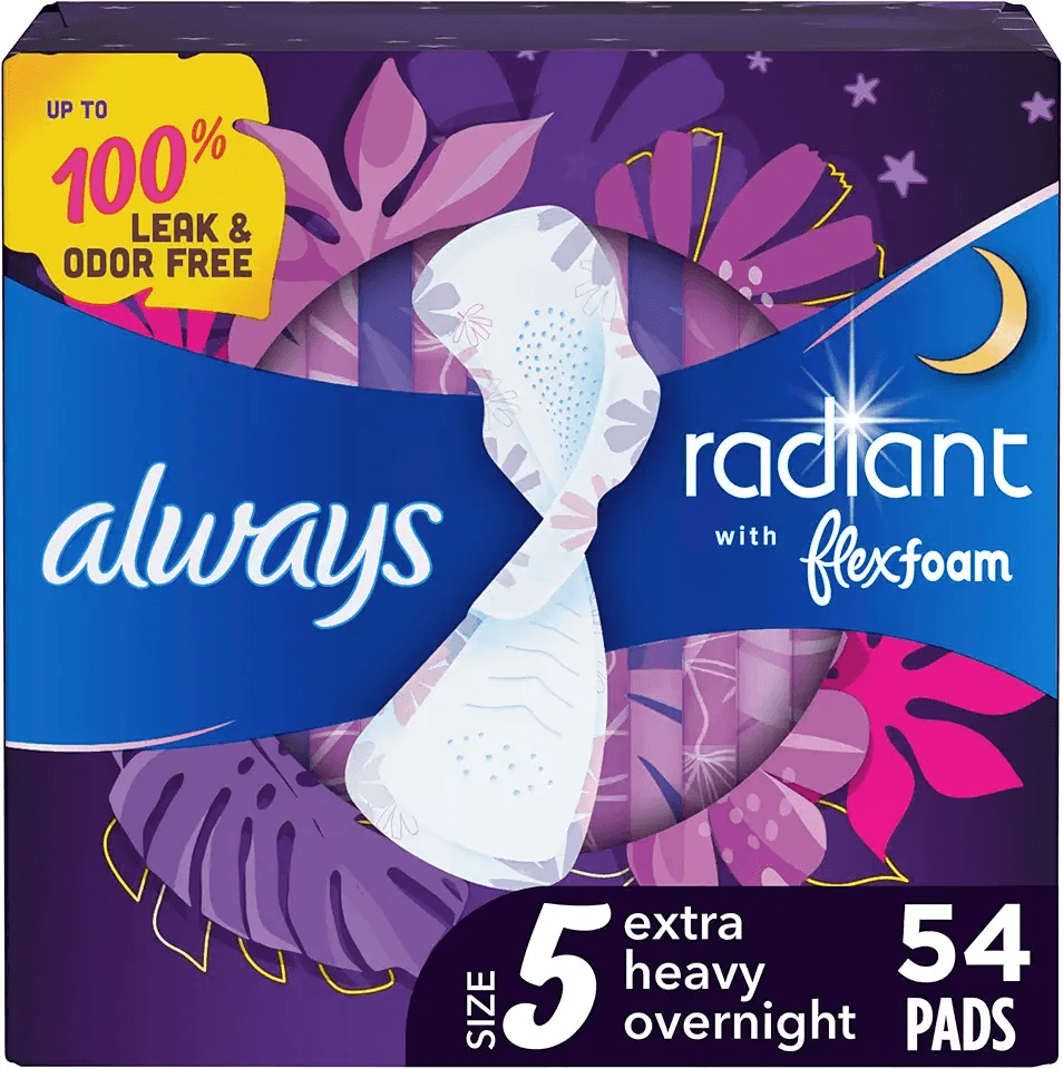 Always Radiant Feminine Pads for Women: Hero Images