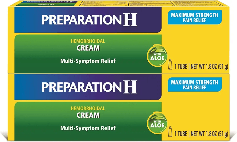 Preparation H Hemorrhoid Symptom Treatment Cream (2 x 1.8 Ounce Tube): Hero Images