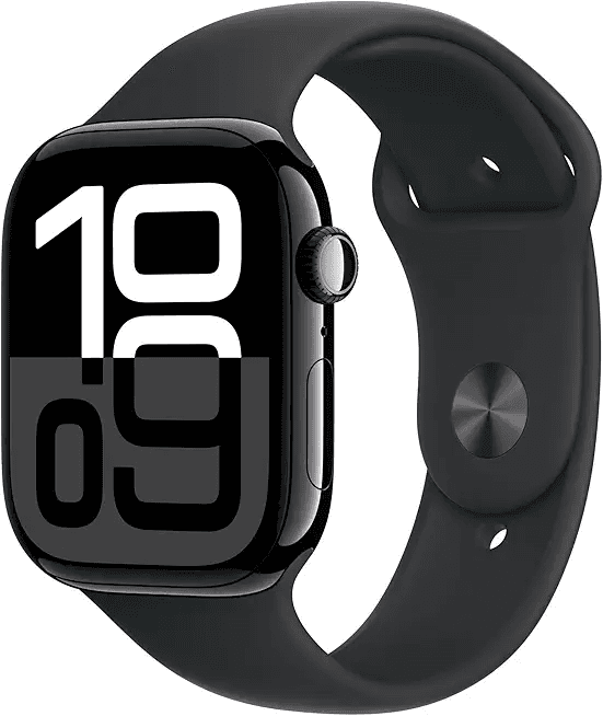 Apple Watch Series 10 GPS 46 mm Smartwatch with Jet Black Aluminium Case with Black…: Hero Images
