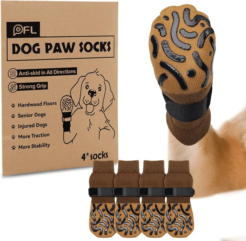 2 Pairs Anti Slip Dog Socks Paws Stop Licking: Hero Images