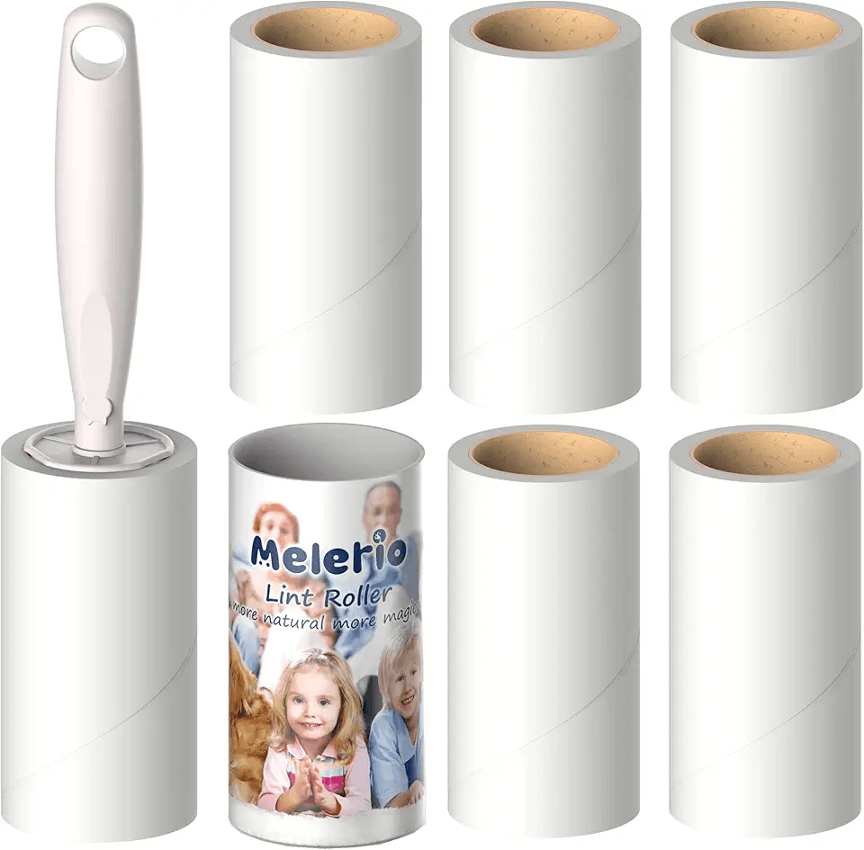 MELERIO Lint Rollers 5 Refills Full 420 Sheets with Protective Cover: Hero Images