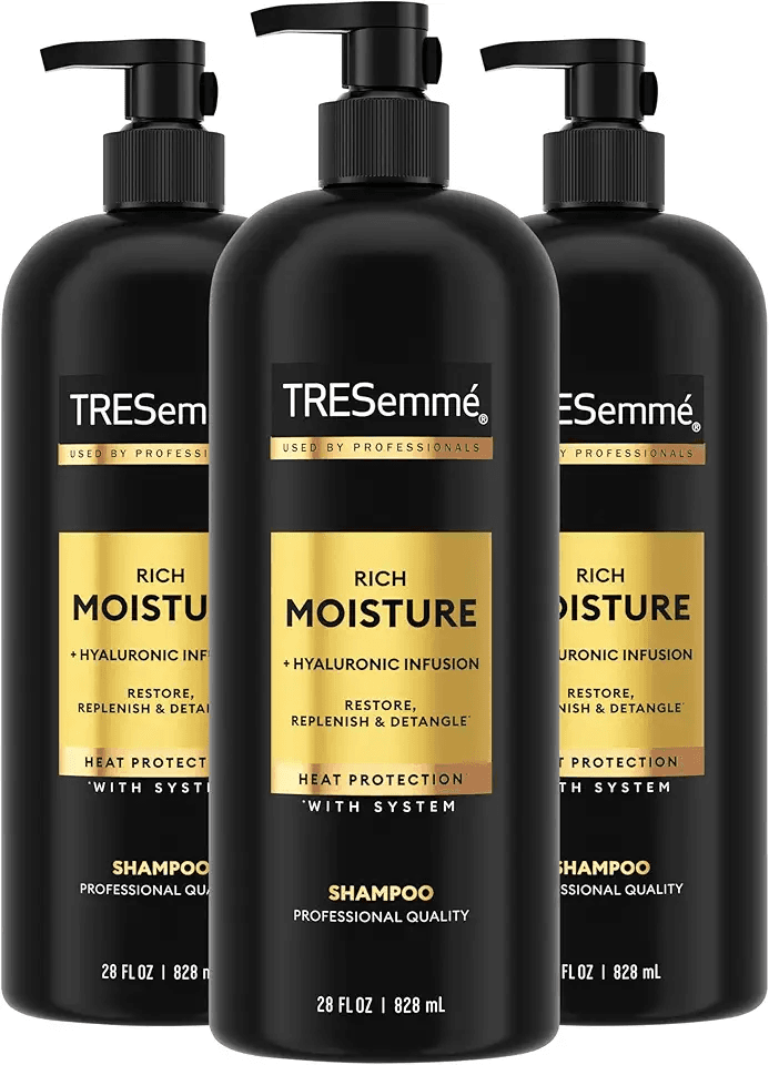 TRESemmé Rich Moisture Hydrating Shampoo 3 Count for Dry Hair Formulated With Pro Style…: Hero Images