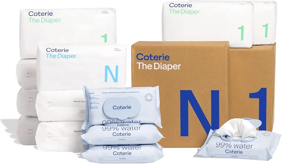 Coterie Baby Wipes + Diapers Kit: Hero Images